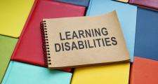 Notepad with 'Learning disabilities' written on cover