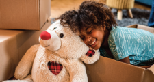 child with teddy