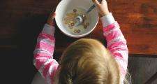 Child at breakfast