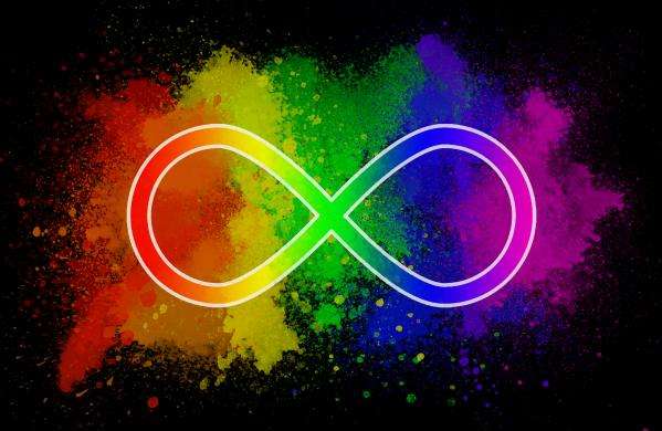 Autism rainbow infinity symbol