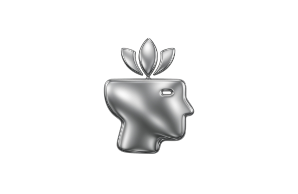 Head with a plant growing