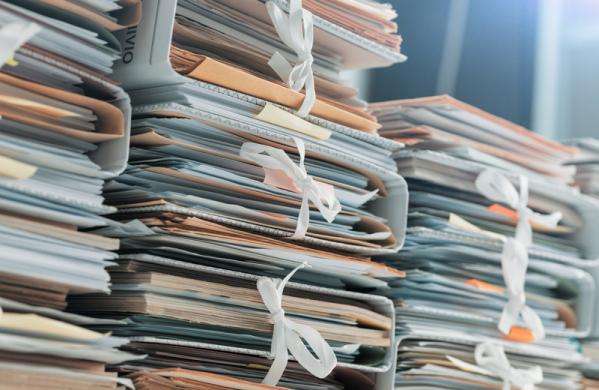 Shelves full of documents