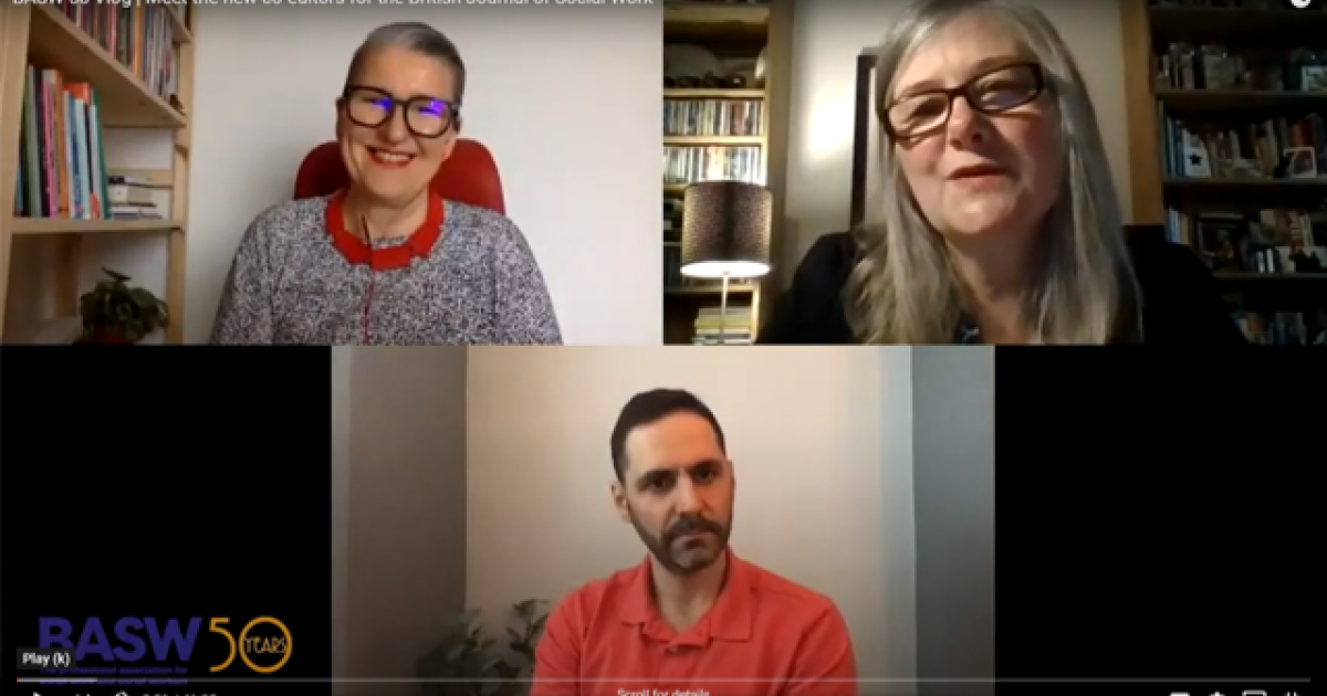 BASW Vodcast with new co-editors of the British Journal of Social Work ...