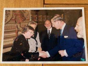 Joan Baralcough meets Prince Charles