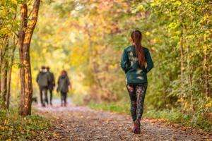 Woman walking in nature