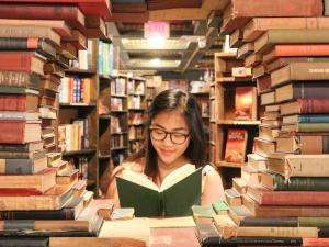 Girl reading a book